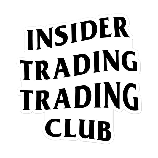 Insider Trading Trading Club Sticker